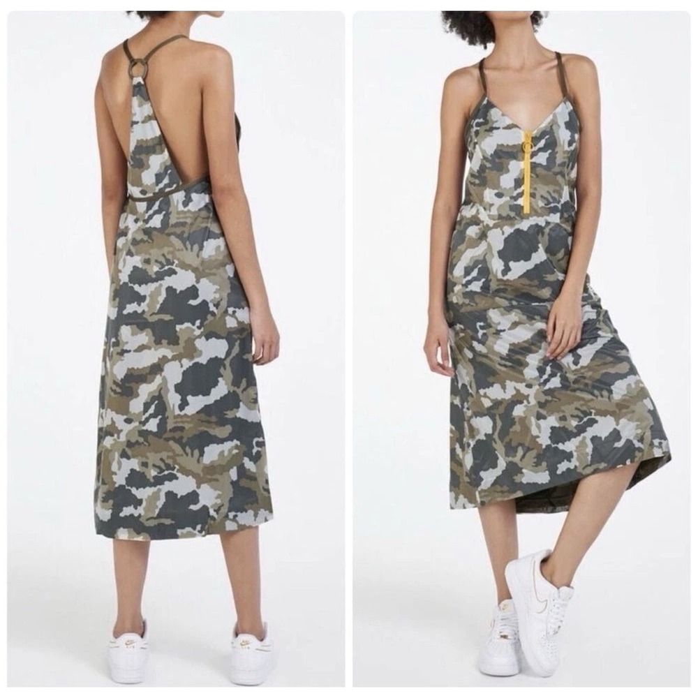 Nike NSW Camo Razorback‎ Midi Dress Womens Sz M Sporty Athleisure Activewear